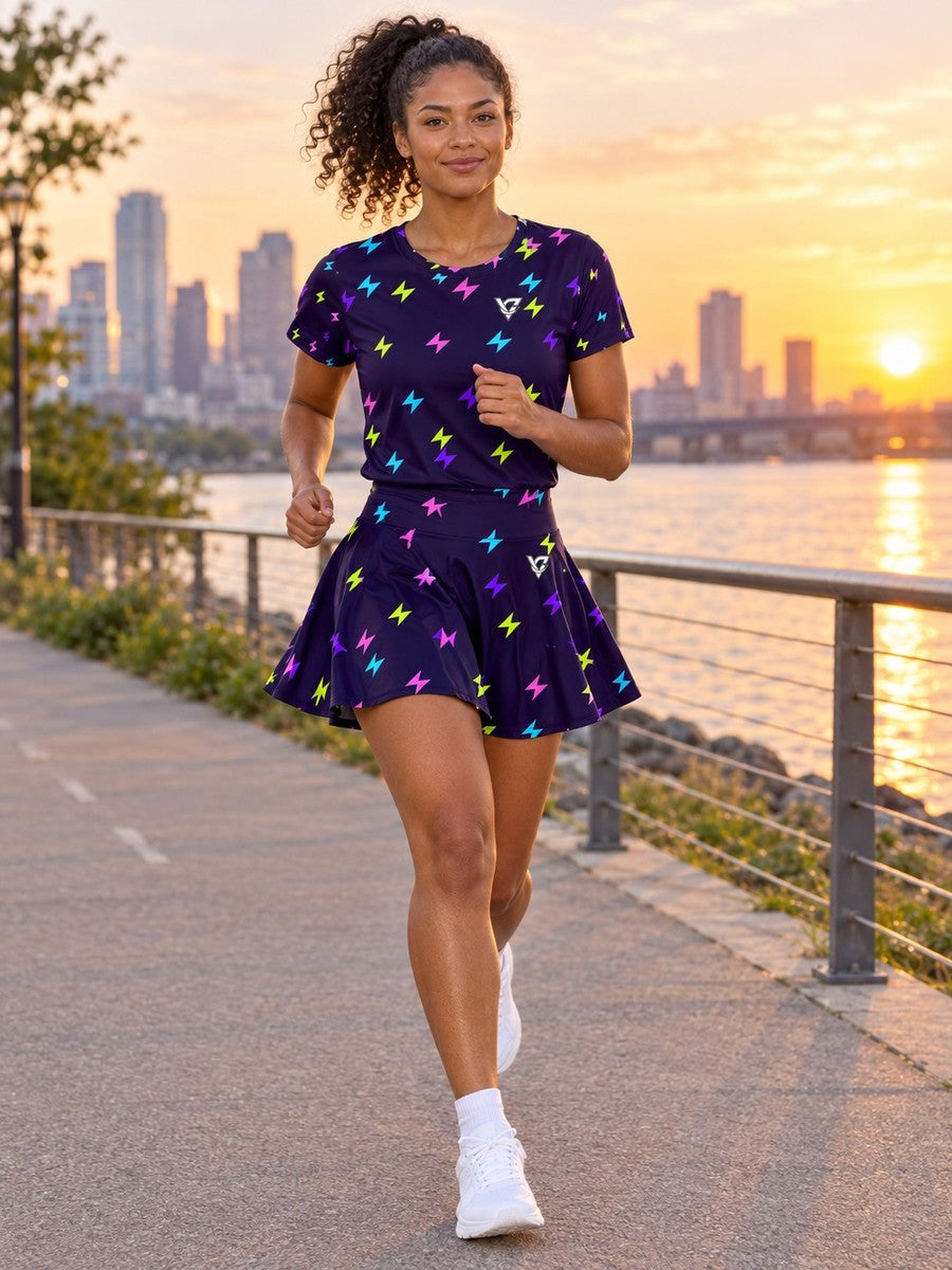 Running Violet Volt Icon Storm Women's Sports Jersey - front view