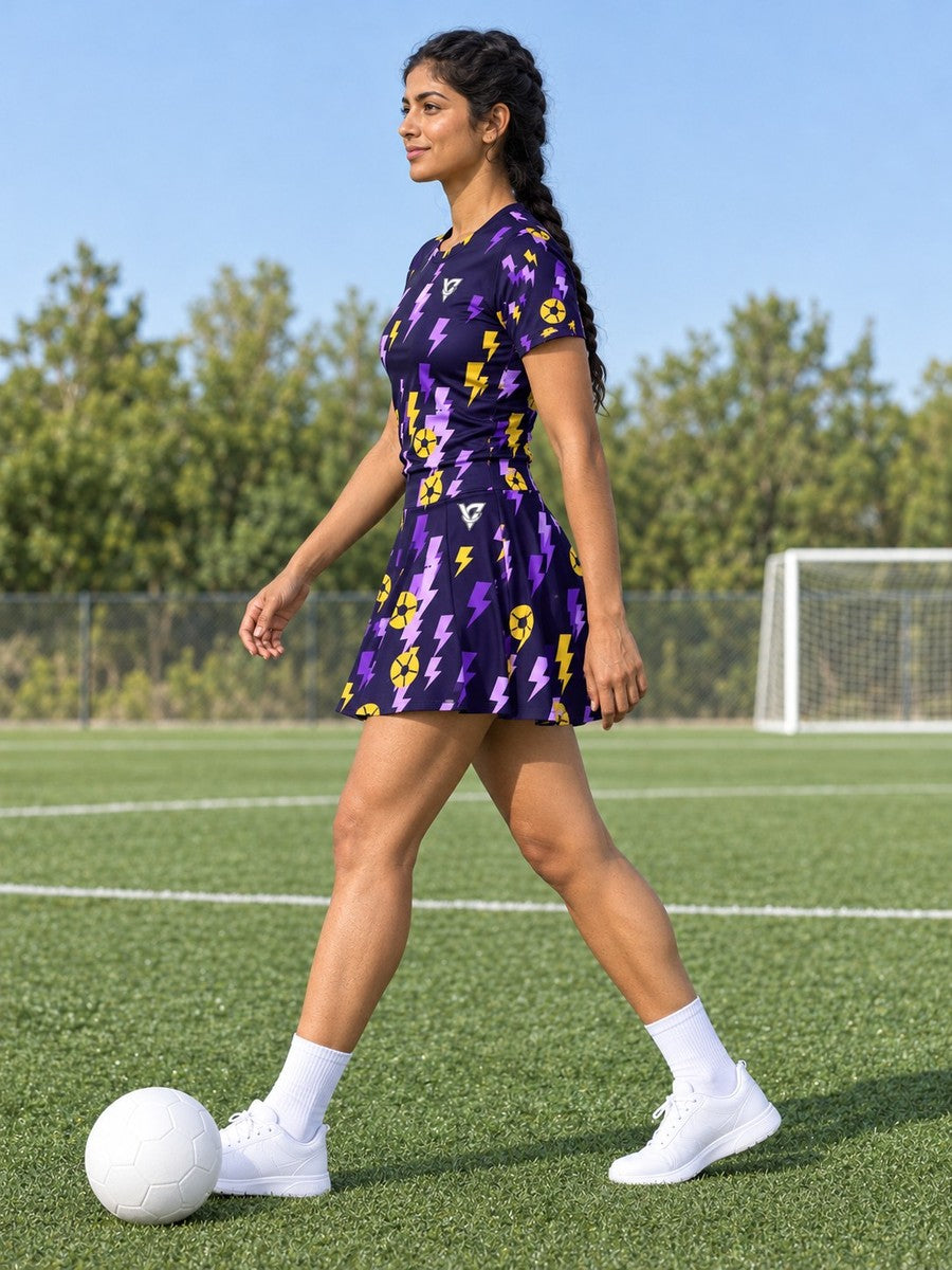 Soccer Ultra Grape Bolt Strike Women's Sports Jersey - side view