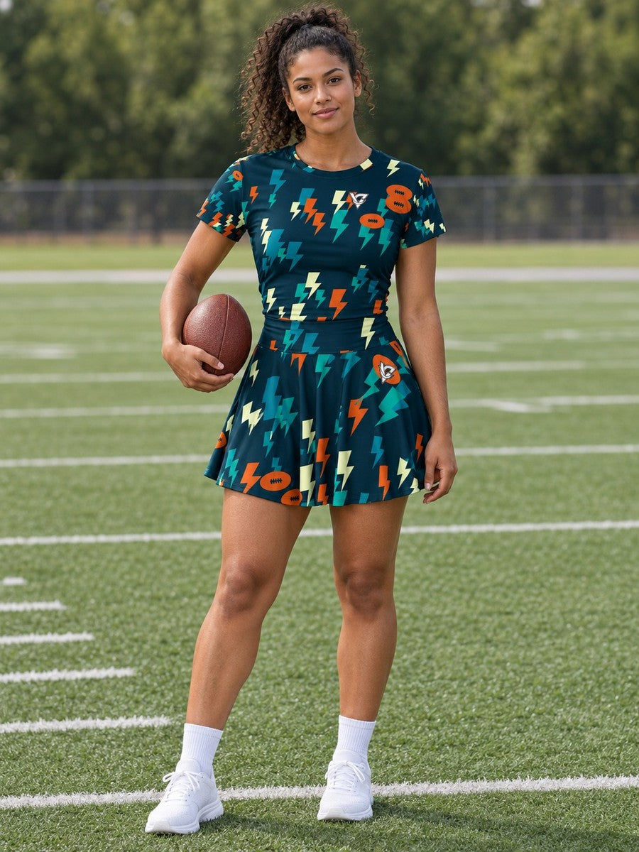 Football Peacock Bolt Strike Women's Sports Jersey - front view