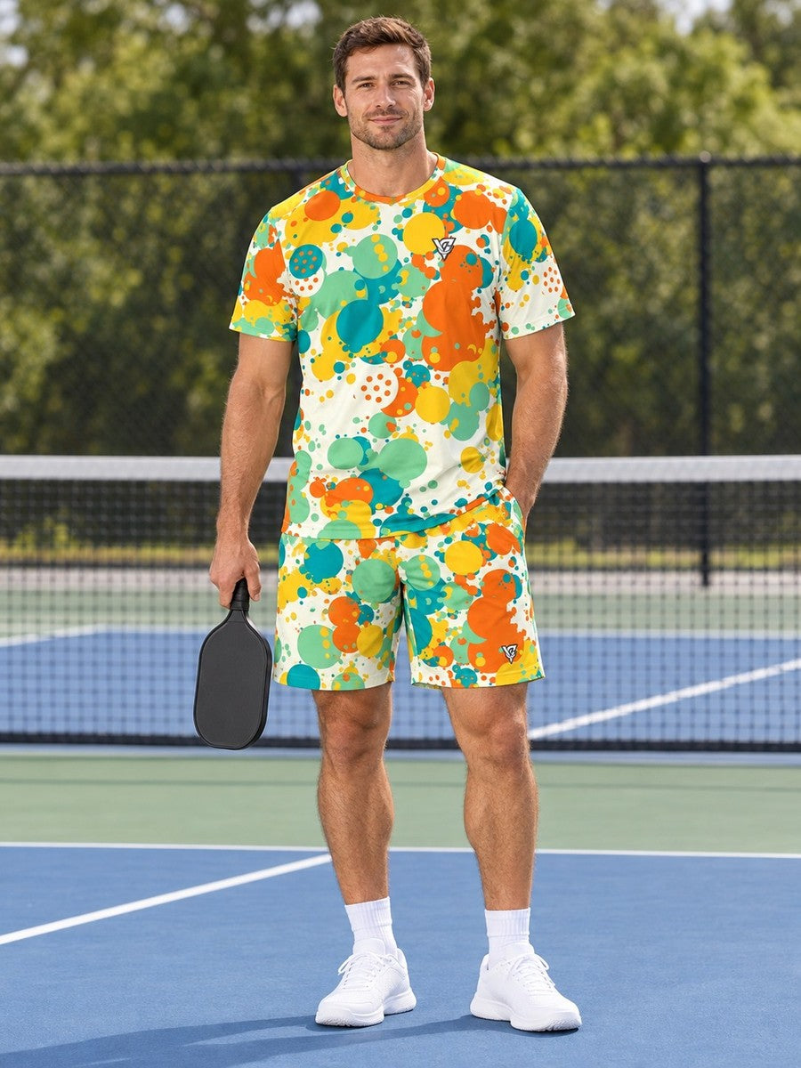 Pickleball Citrus Pop Splash Zone Men's Sports Jersey - front view