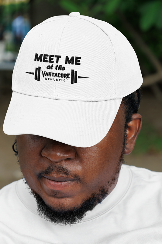 Meet Me at the Gym Embroidered Low Profile Baseball Cap | Adjustable Cotton Dad Hat for Men & Women