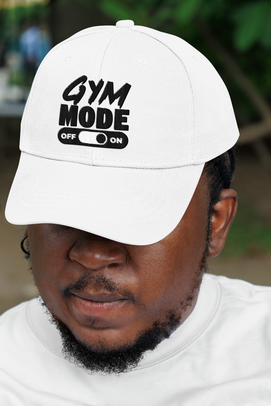 Gym Mode Embroidered Low Profile Baseball Cap | Adjustable Cotton Dad Hat for Men & Women
