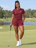 Vantacore Solid Maroon Women's Sports Jersey - front view