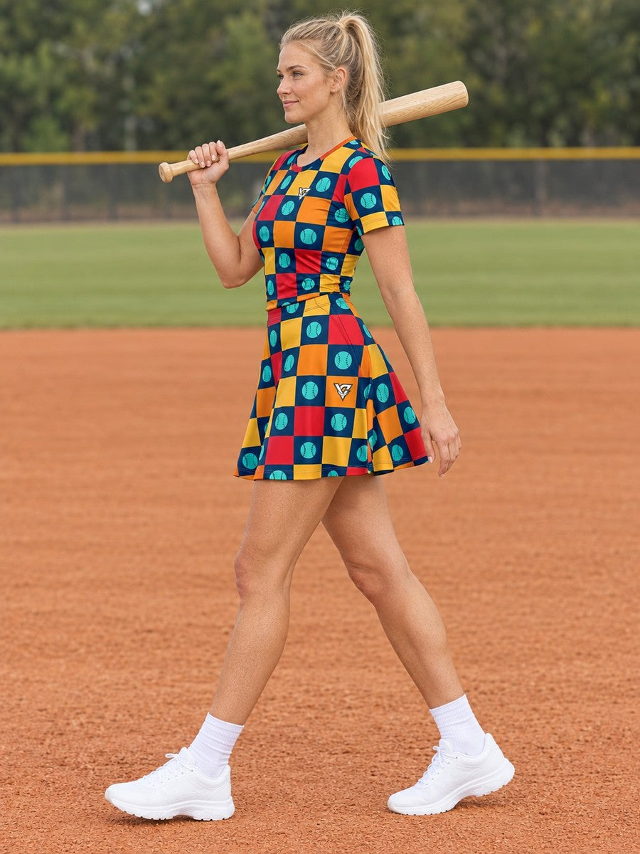 Baseball & Softball Tropic Heat Checker Drive Women's Sports Jersey - side view