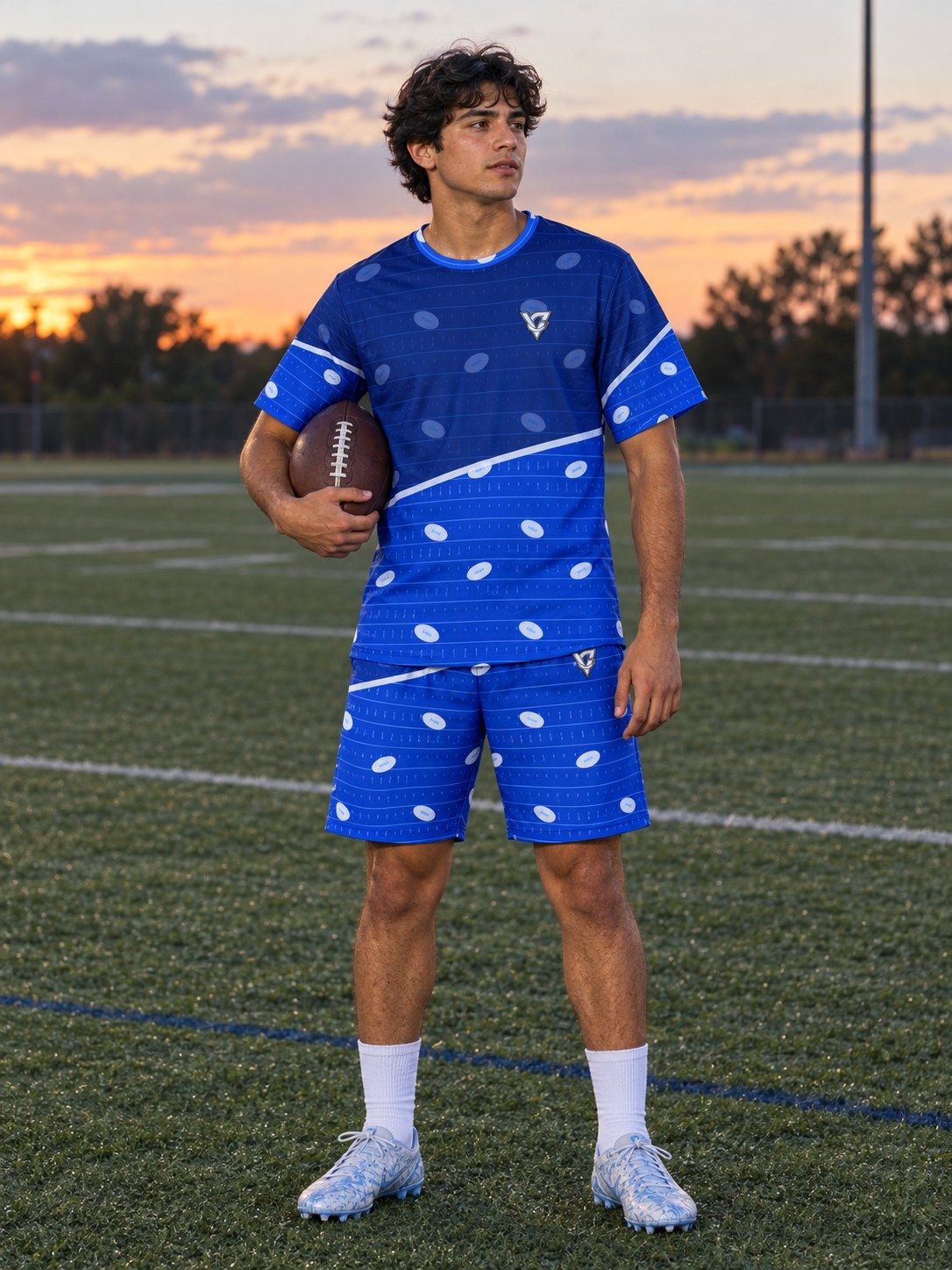Football Royal Ice Gridiron Men's Sports Jersey, front view