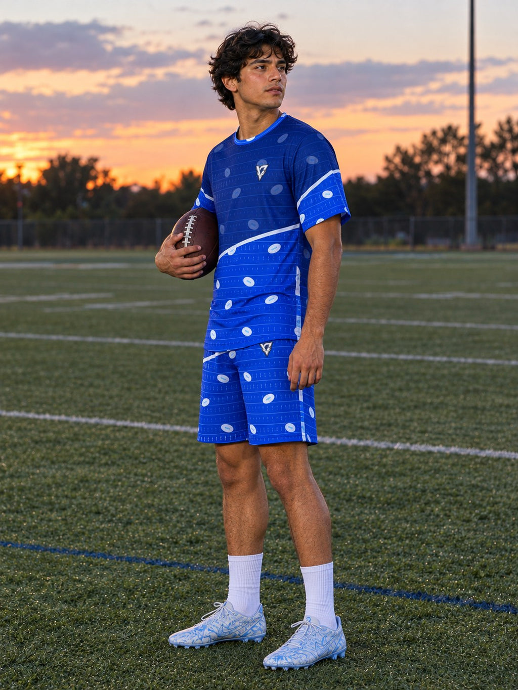 Football Royal Ice Gridiron Men's Sports Jersey, side view