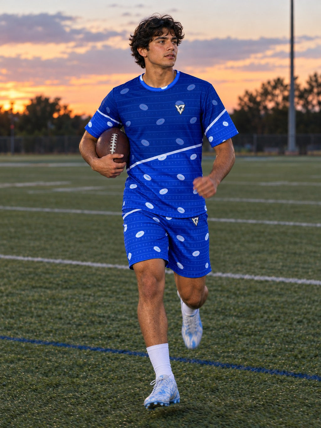 Football Royal Ice Gridiron Men's Sports Jersey, in action