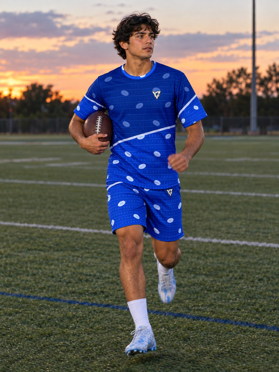 Football Royal Ice Gridiron Men's Sports Jersey, in action