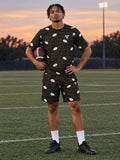 Football Gold Rush Gridiron Men's Athletic Shorts with Pockets, front view