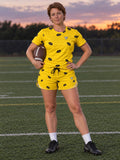 Football Neon Citrus Gridiron Women's Sports Jersey, front view