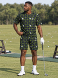 Golf Volt Night Dimple Links Men's Athletic Shorts with Pockets, front view