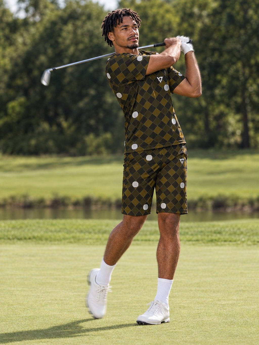 Golf Gold Rush Dimple Links Men's Sports Jersey, in action