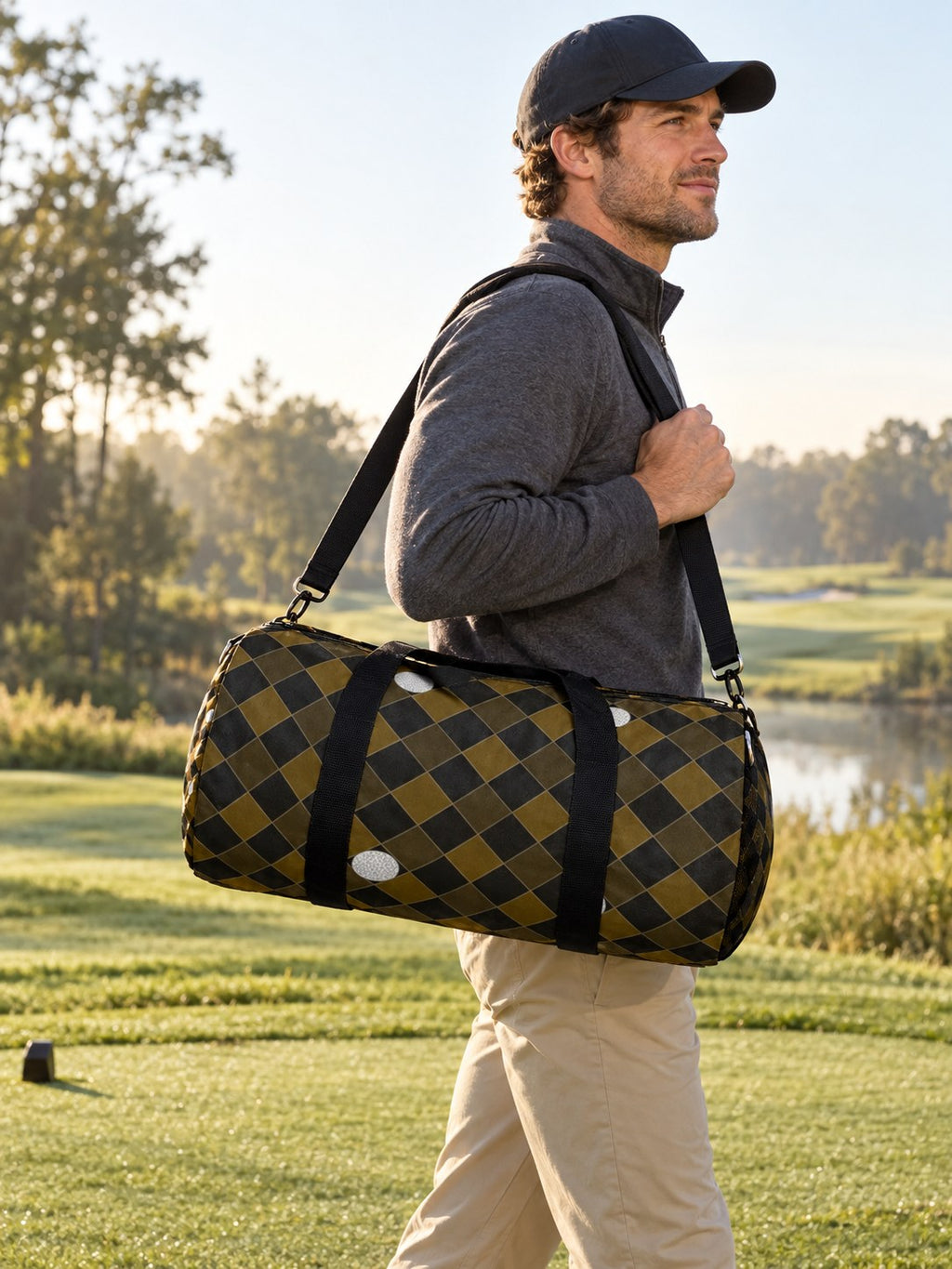 Golf Gold Rush Dimple Links Duffel Bag, lifestyle photo