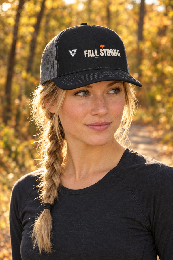 Fall Strong Trucker Cap — Vantacore Snapback Hat