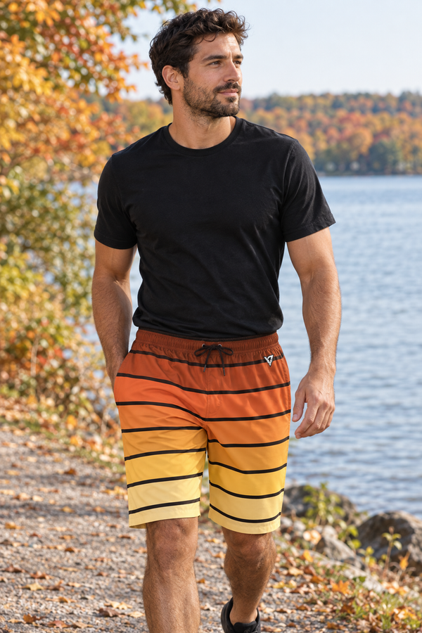 Men's Golden Hour Horizon Performance Jogger Athletic Shorts with Pockets