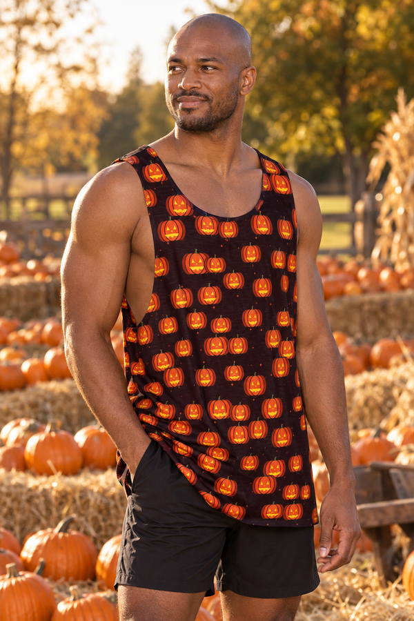 Halloween Blood Moon Jack-O'-Lantern Men's Athletic Tank