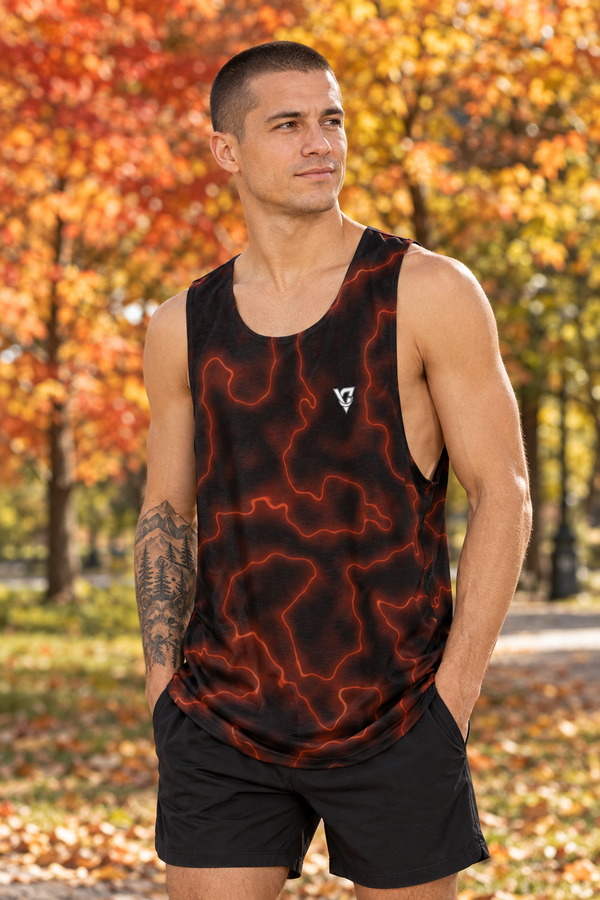 Rust Marble Men's Athletic Tank
