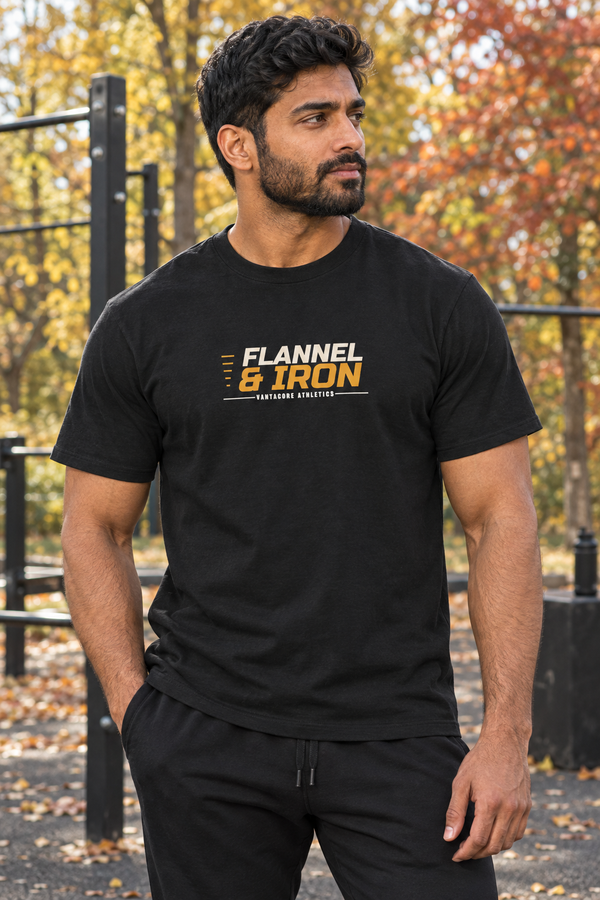 Flannel & Iron Men's Graphic Gym T-Shirt
