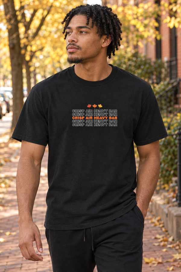 Crisp Air Heavy Bar Men's Graphic Gym T-Shirt