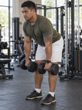 Men's Arctic White Essential Athletic Multipurpose Shorts – gym training, front view