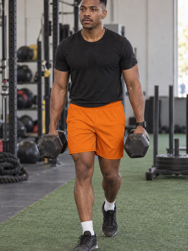 Men's Blaze Orange Essential Athletic Multipurpose Shorts