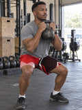 Men's Crimson Hex Elite Athletic Multipurpose Shorts – gym training, front view
