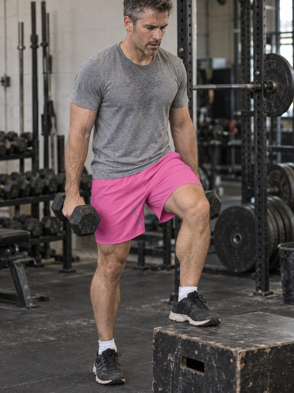 Men's Electric Pink Essential Athletic Multipurpose Shorts