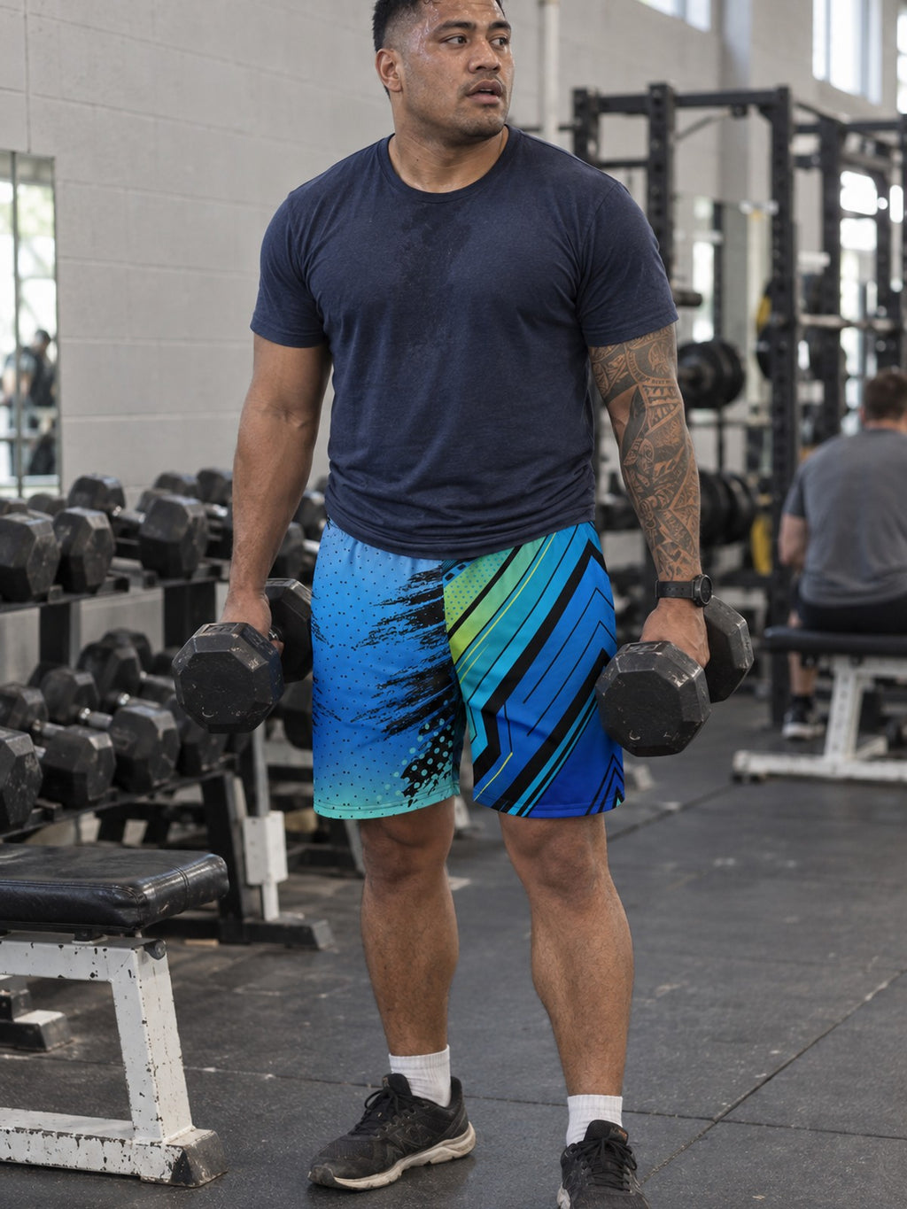 Men's Ocean Surge Athletic Multipurpose Shorts – gym training, front view