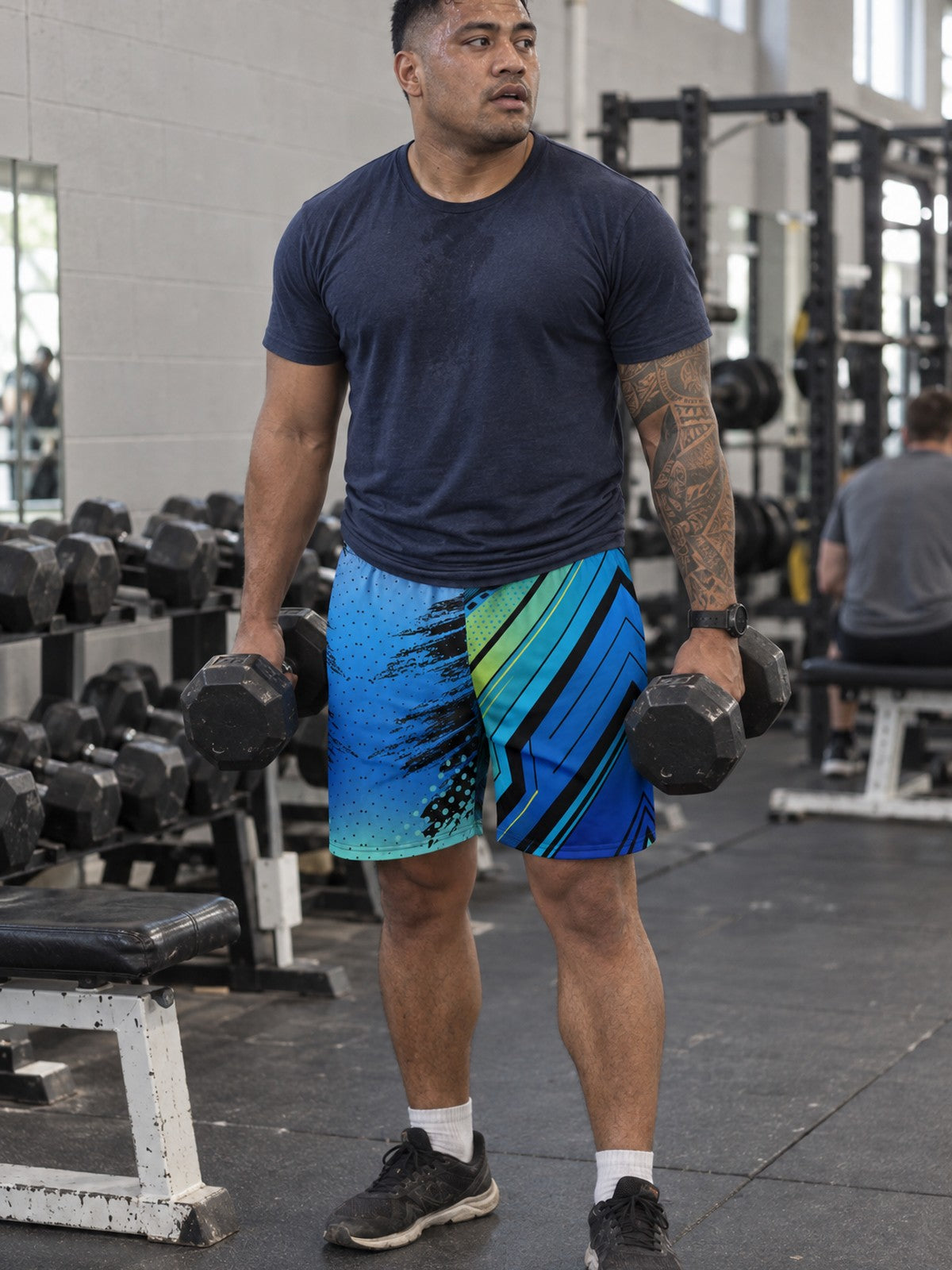 Men's Ocean Surge Athletic Multipurpose Shorts – gym training, front view
