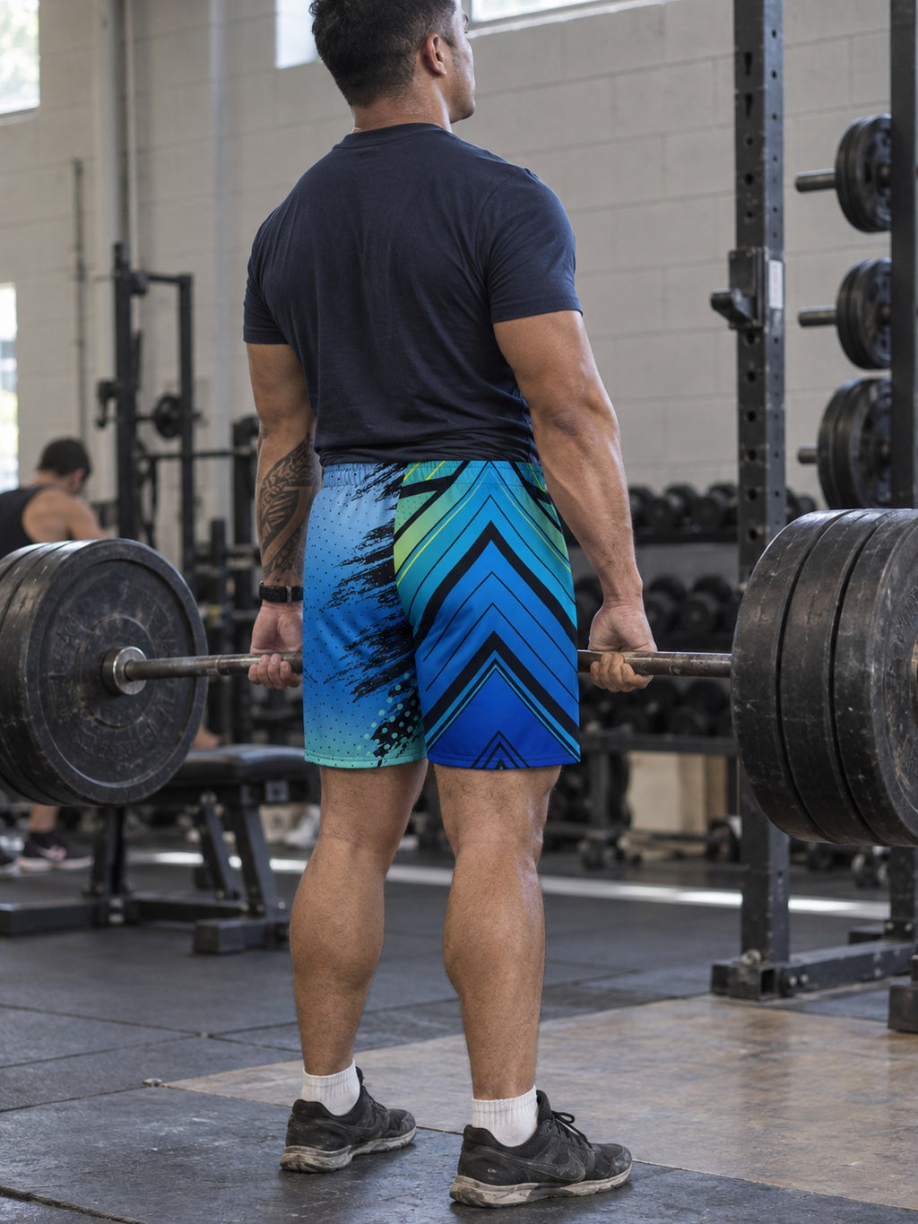 Men's Ocean Surge Athletic Multipurpose Shorts – gym training, rear view