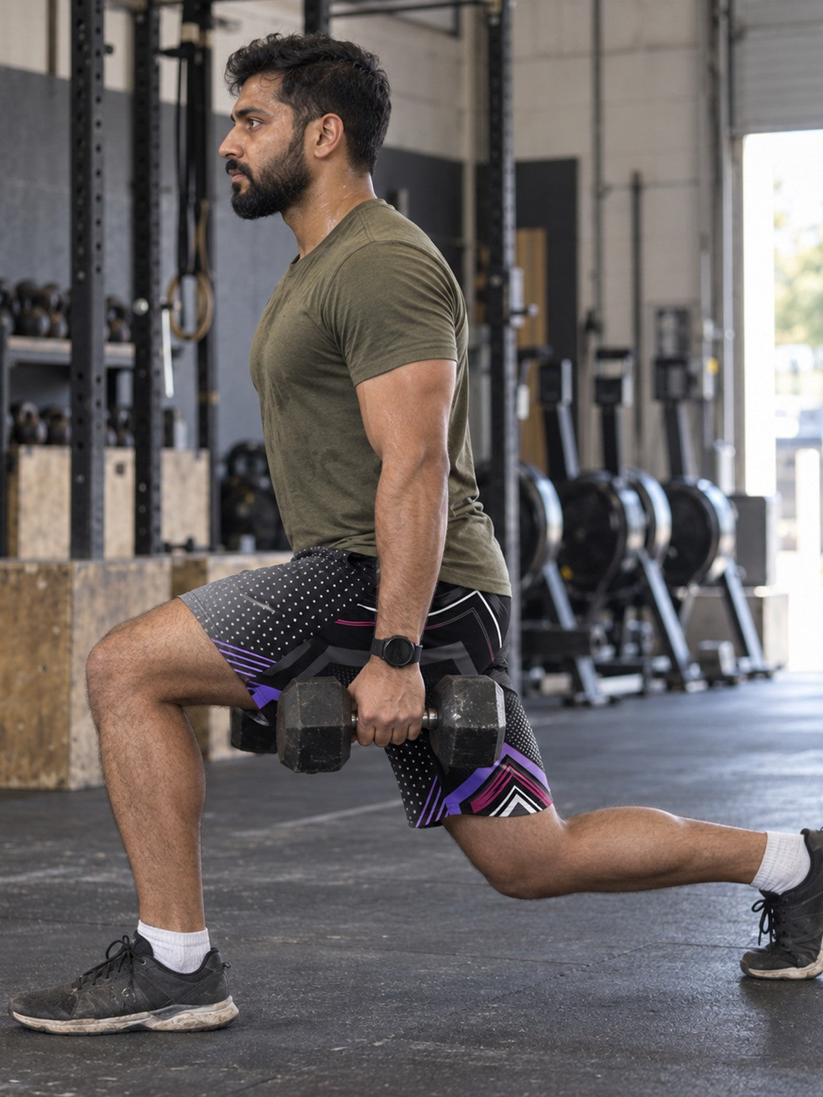 Men's Phantom Pulse Athletic Multipurpose Shorts – gym training, side view