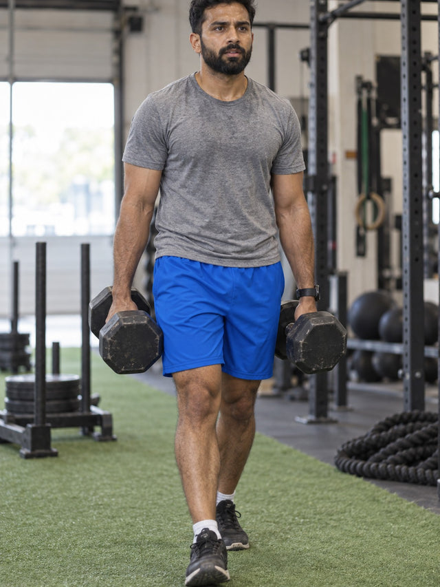 Men's Royal Blue Essential Athletic Multipurpose Shorts