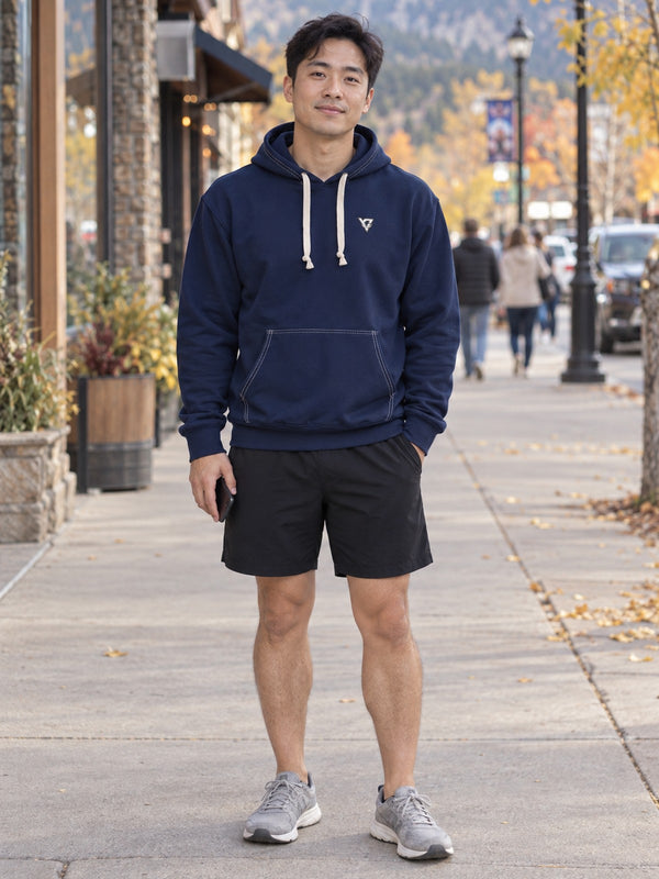 Midnight Navy Essential Men's Pullover Hoodie