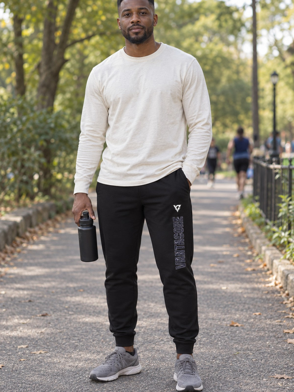 Man wearing the Steel Topo Men's Joggers