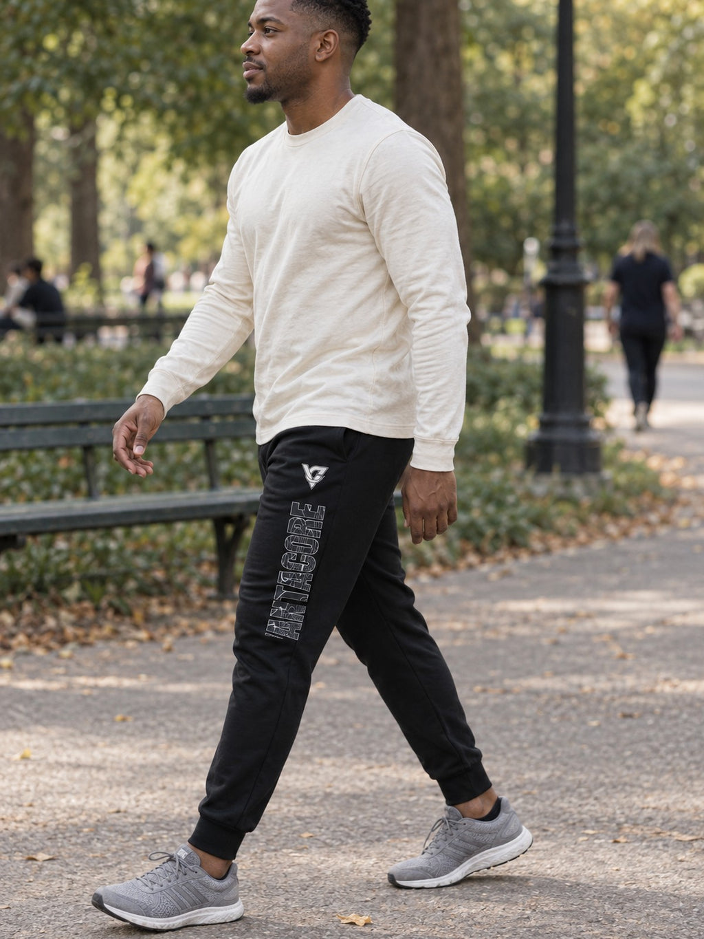 Man wearing the Steel Topo Men's Joggers