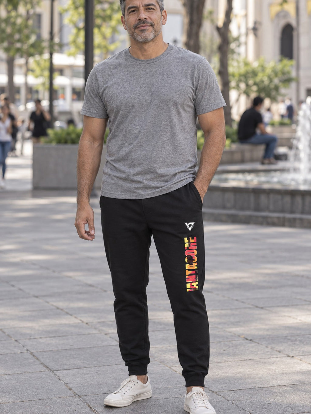 Man wearing the Inferno Digital Camo Men's Joggers