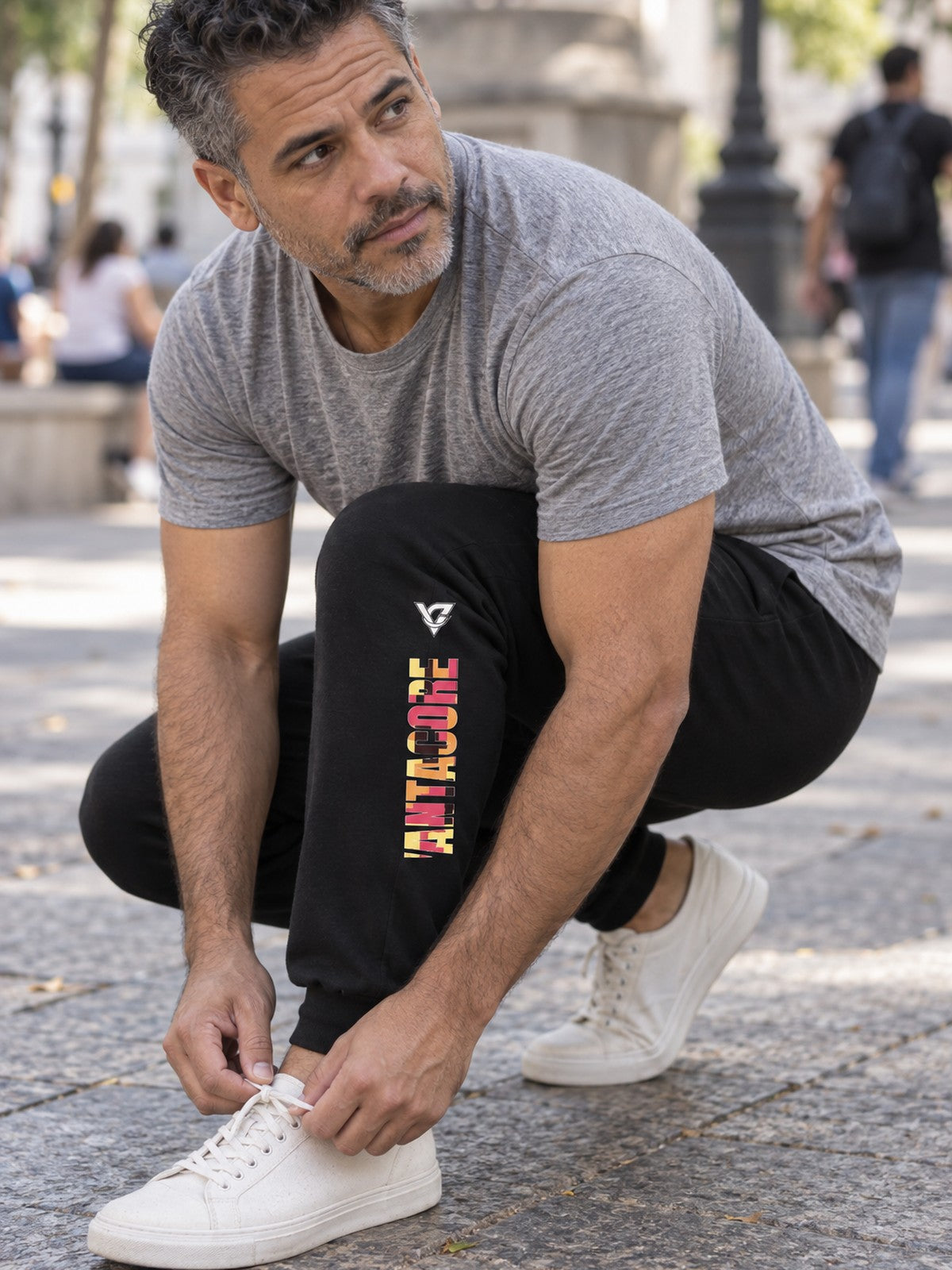 Man wearing the Inferno Digital Camo Men's Joggers