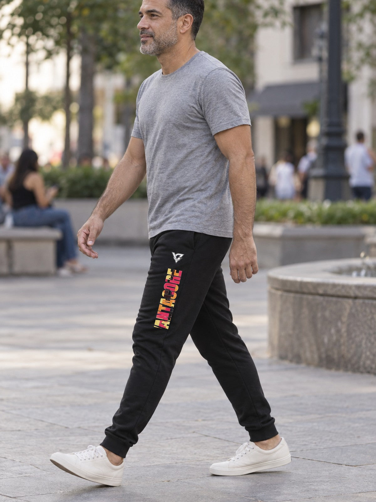 Man wearing the Inferno Digital Camo Men's Joggers