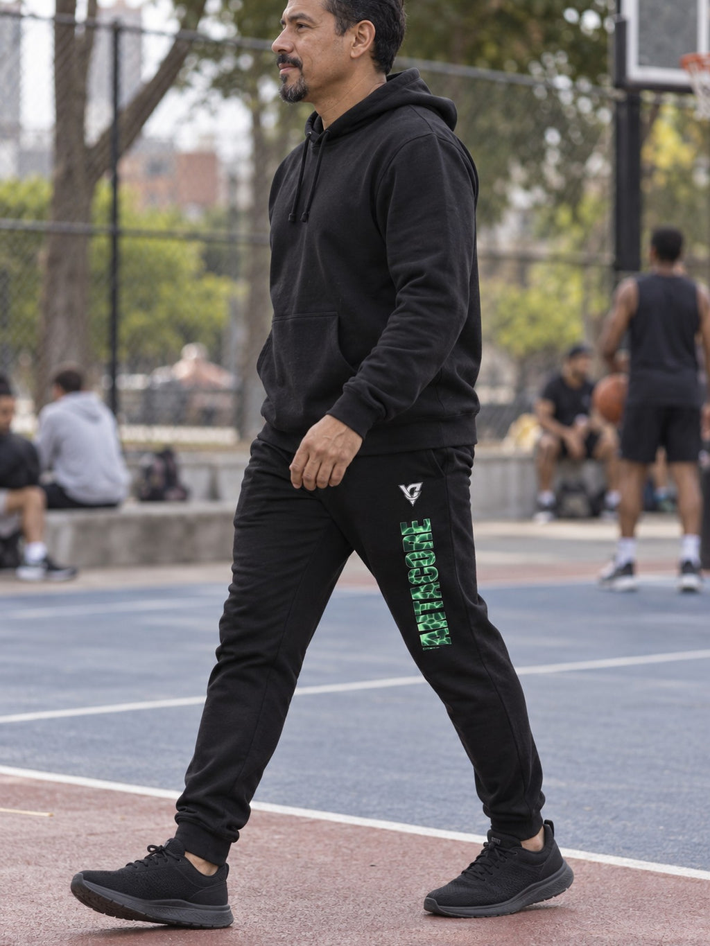 Man wearing the Jungle Magma Men's Joggers