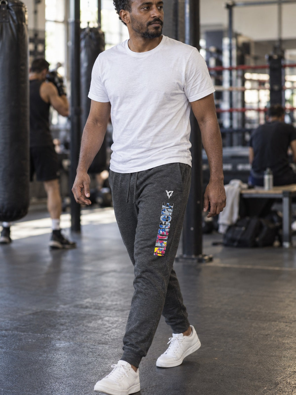 Man wearing the Neon Shard Men's Joggers