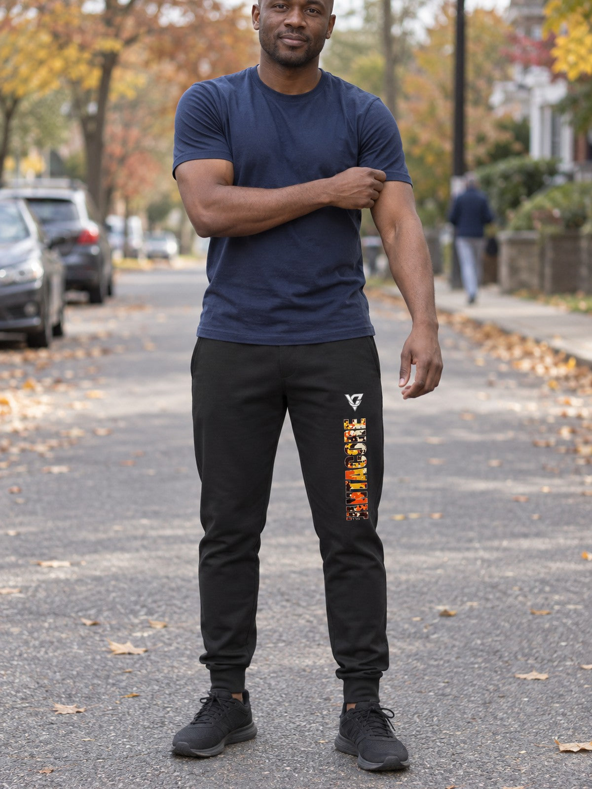 Man wearing the Blaze Splatter Men's Joggers