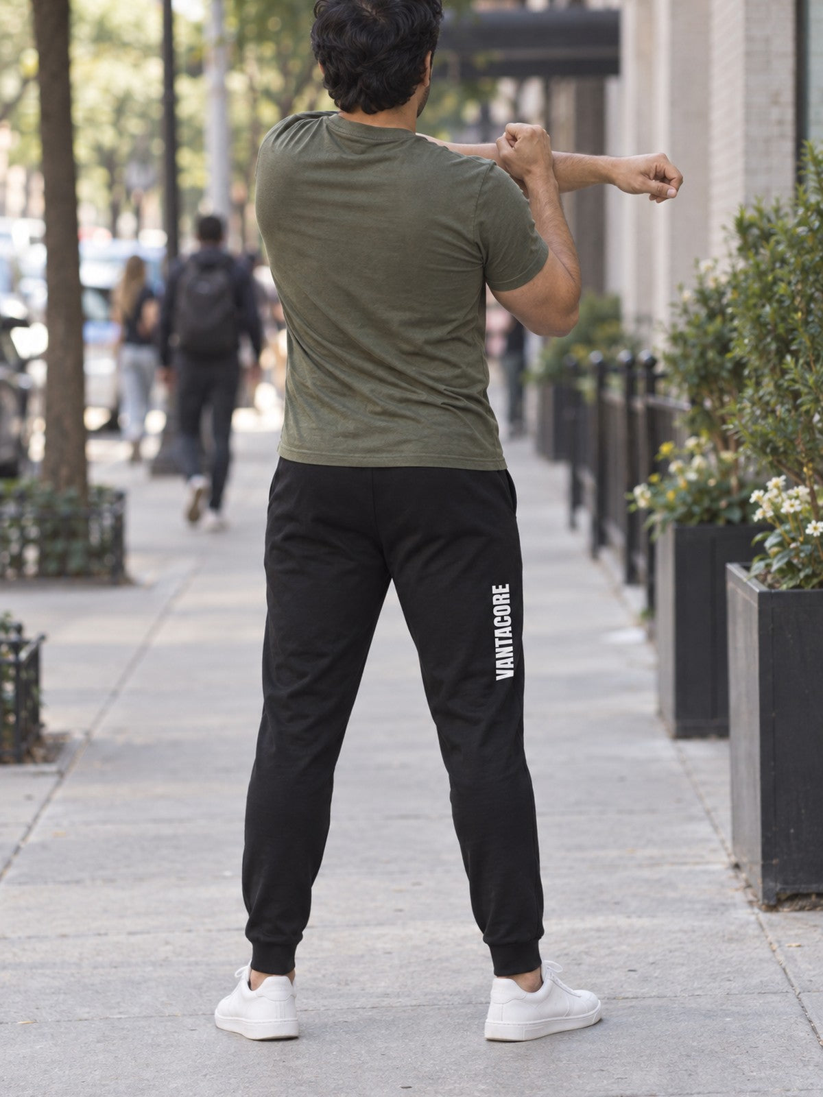 Man wearing the Vantacore Vertical Wordmark Men's Joggers