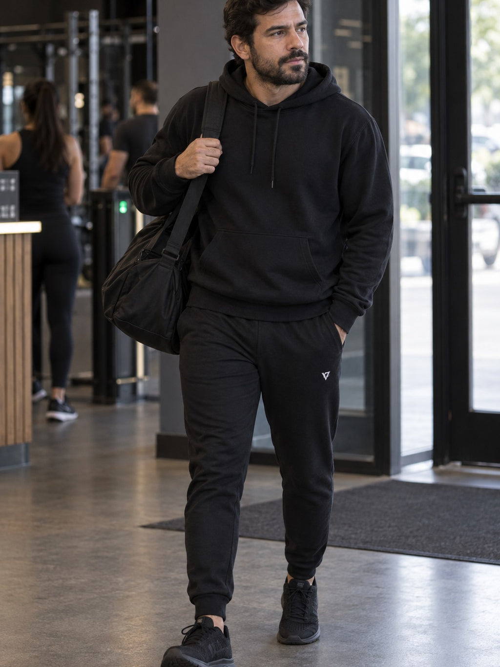 Man wearing the Signature V Men's Joggers