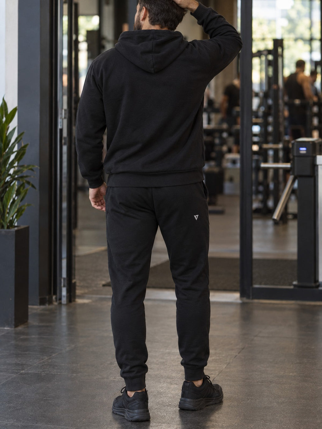 Man wearing the Signature V Men's Joggers