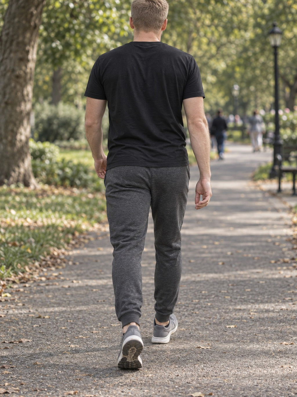 Man wearing the V Hip Logo Men's Joggers