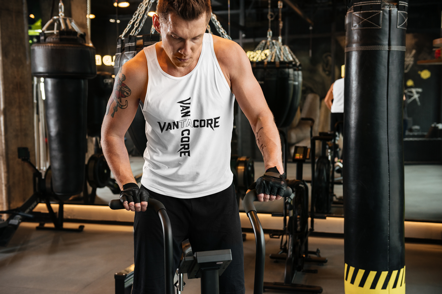 Vantacore Logo Tank Top – Minimalist Gym Tank | Unisex Sleeveless Fitness Shirt