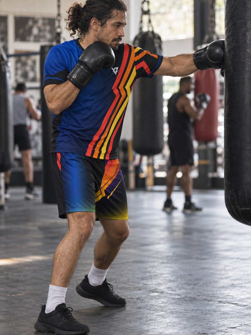 Man wearing the Midnight Horizon men's matching set – side view