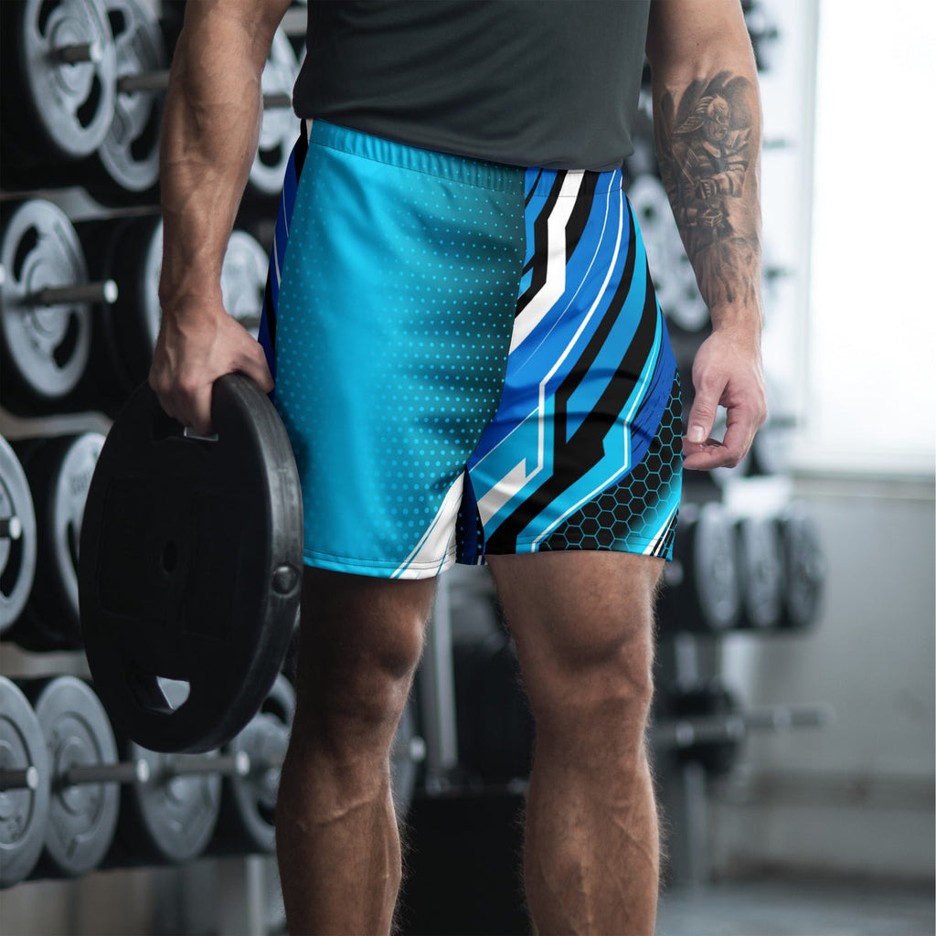 Electric Cyan Velocity Athletic Multipurpose Shorts – front