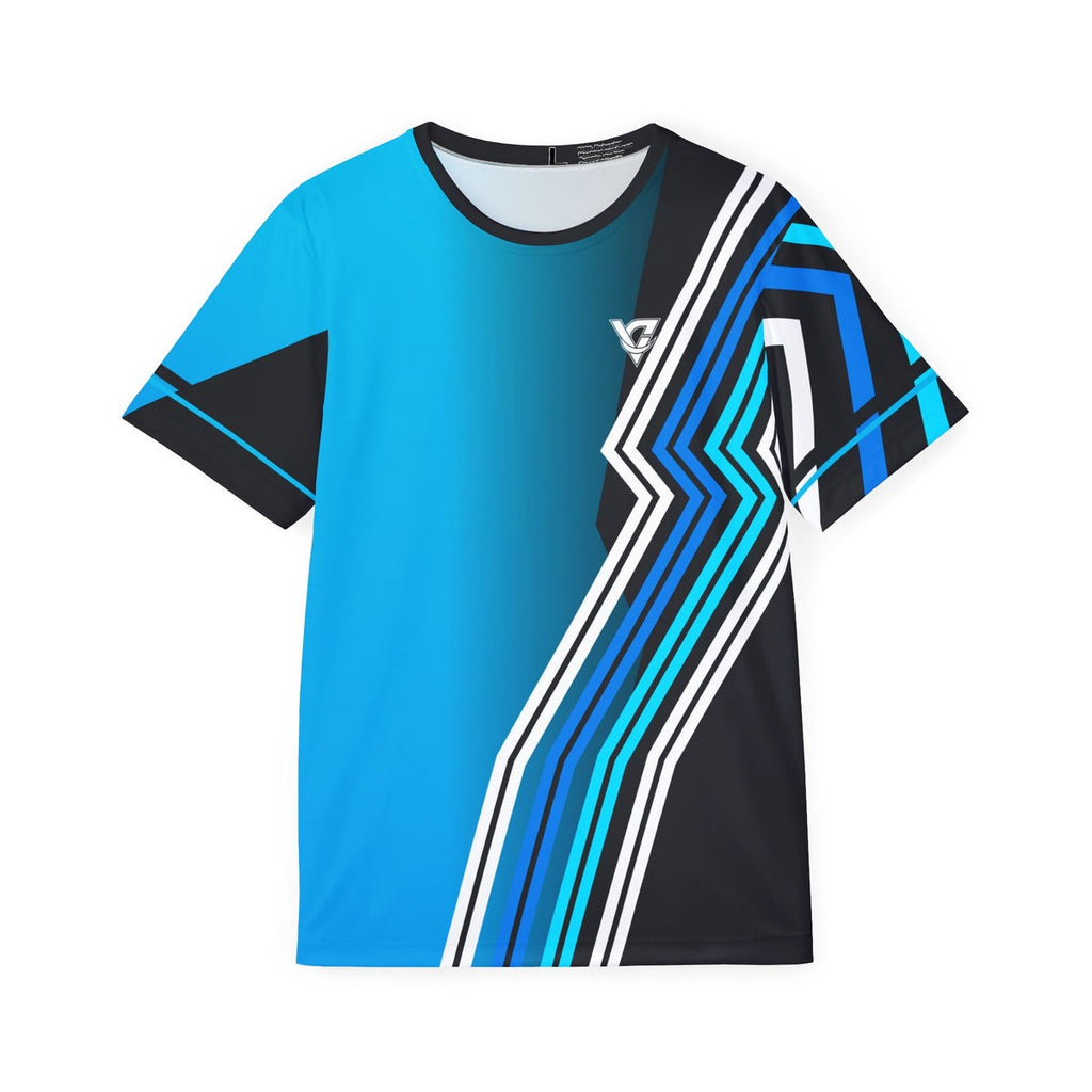 Electric Cyan Velocity Multipurpose Athletic Shirt – front