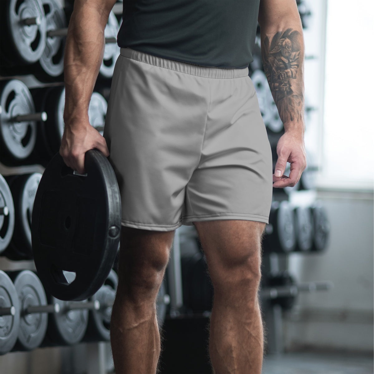 Stone Grey Essential Athletic Multipurpose Shorts – front